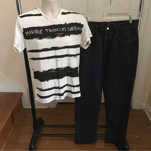 Marithe Francois Girbaud Black Denim Jeans 31/32+ Marithe Francois Girbaud Shirt
